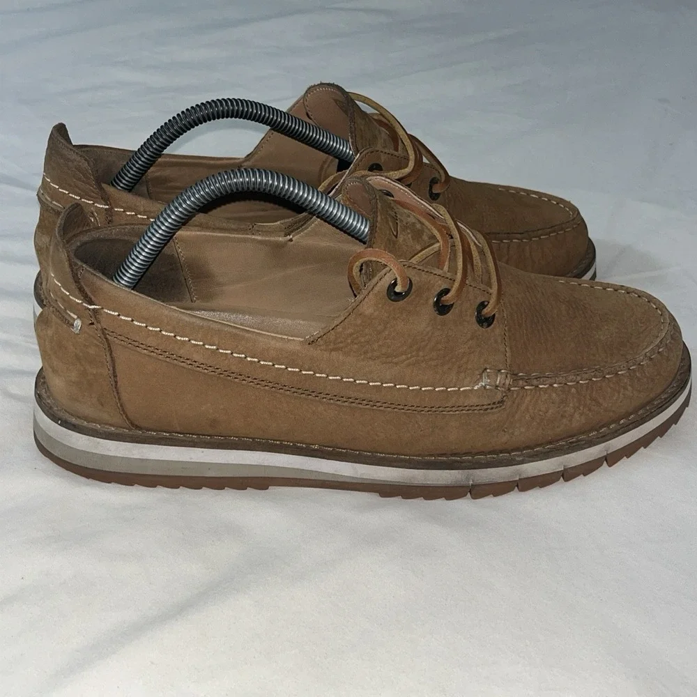 Clarks Originals Men's Size 10.5 Wallabee Tan Leather Dress Casual Shoes‎ Clean
